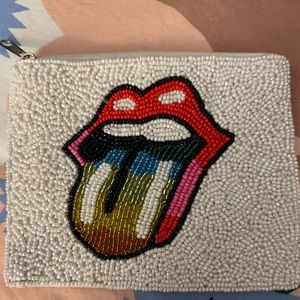 Beaded Rollingstone tongue coin purse